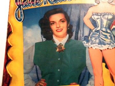 Jane Russell Uncut Paperdolls in Packet 1955 Paper Dolls